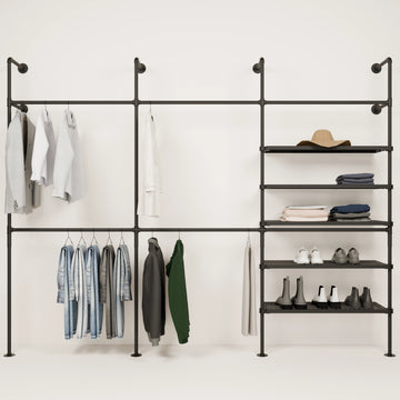 KIM DOUBLE 3 METAL – 5 hylder | Walk–in garderobe