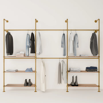 KIM DOUBLE 3 OAK – 6 hylder under | guld