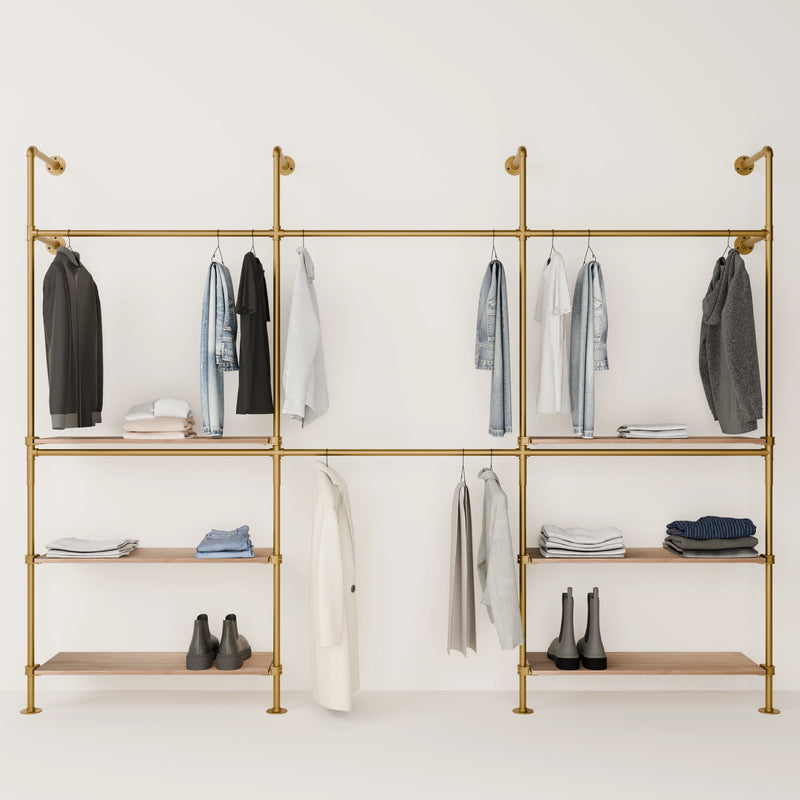 KIM DOUBLE 3 OAK – 6 hylder under | guld