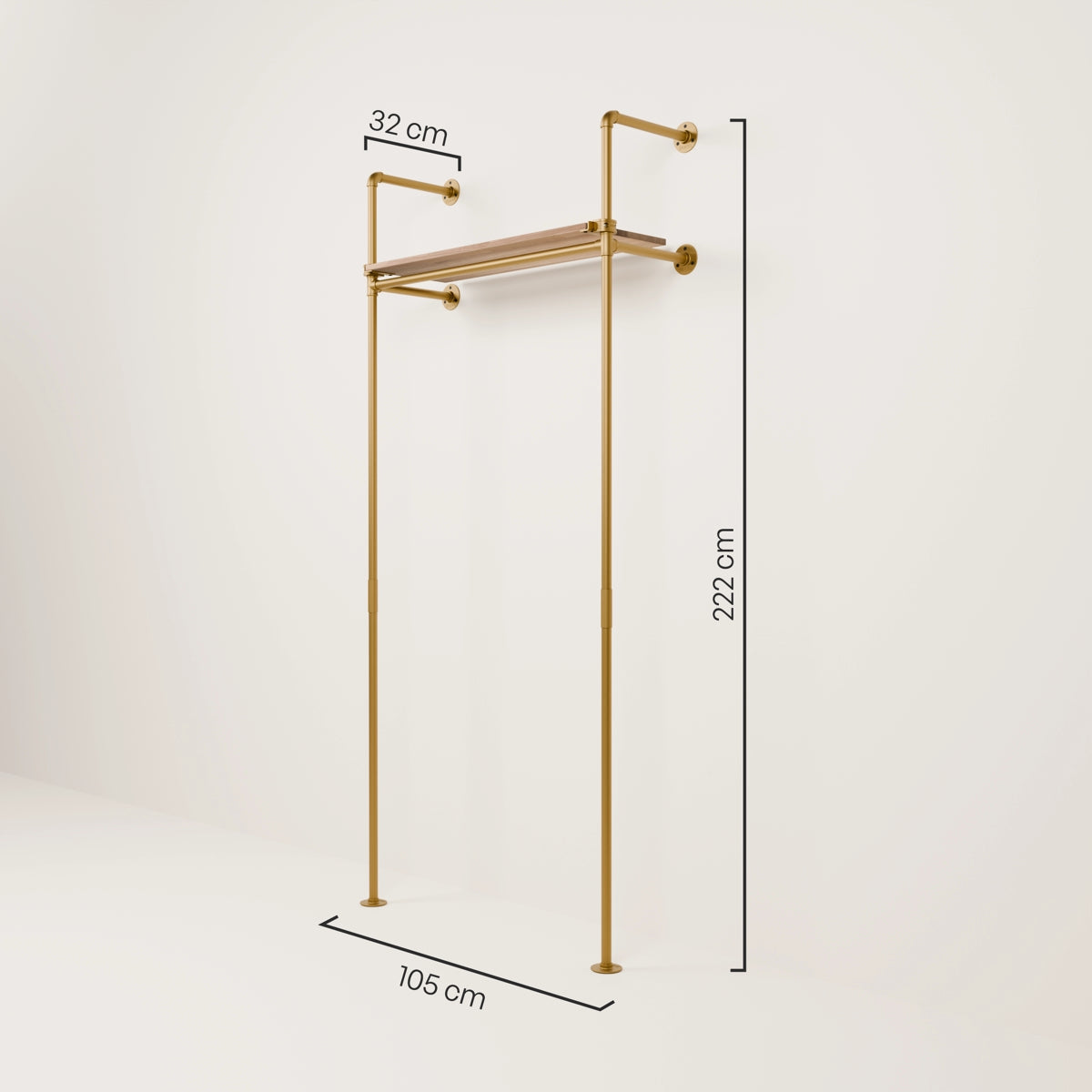 KIM 1 OAK – 1 øverste hylde | guld