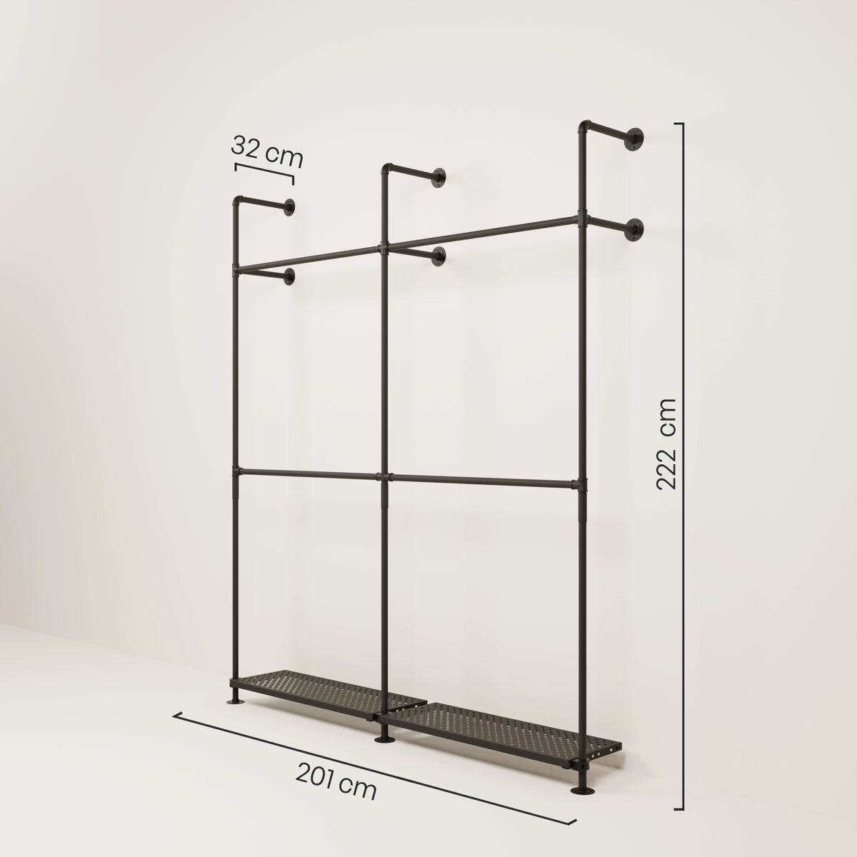 KIM DOUBLE 2 METAL – 2 hylder i bunden