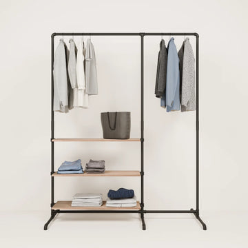 LAS 1.5 OAK – 3 shelves | Clothes rack with storage space