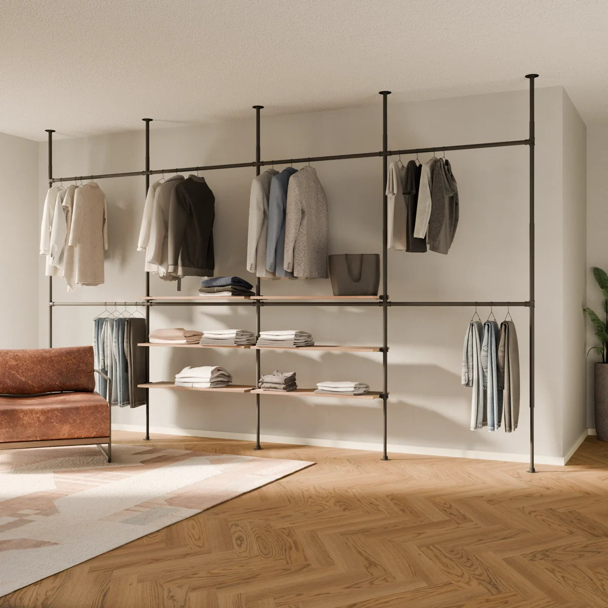 LOFT 4 OAK – 6 Hylder i midten