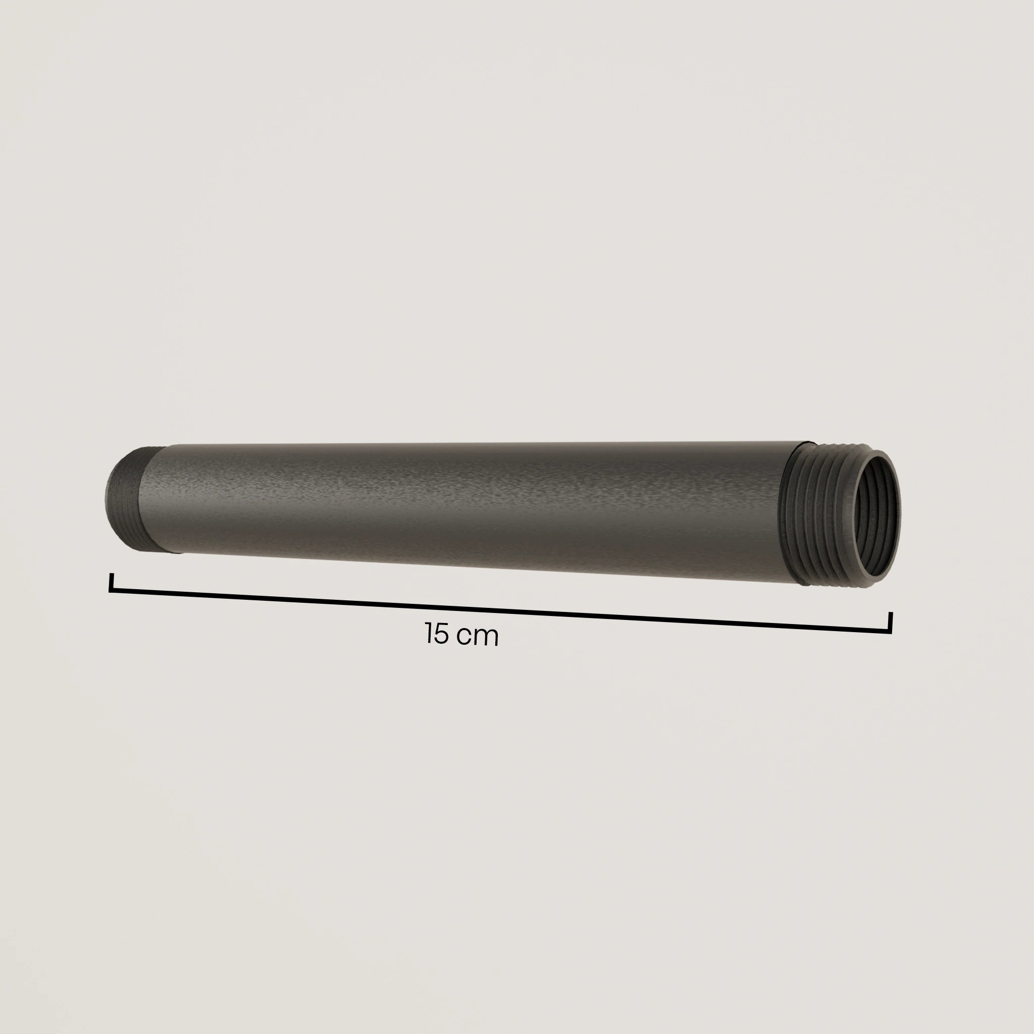 THREADED PIPE 3/4" – Various lengths | powder coated black malleable iron pipe