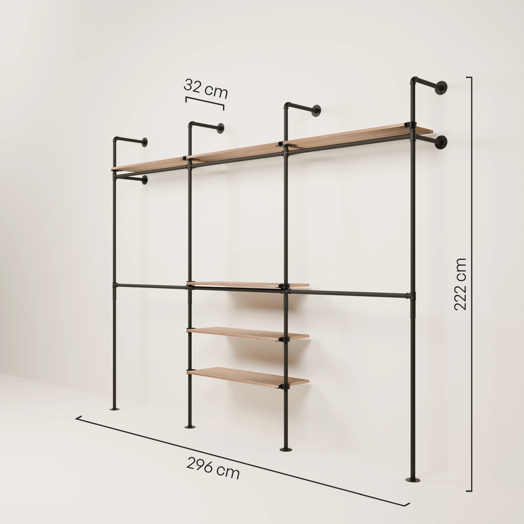 KIM DOUBLE 3 OAK – 6 shelves