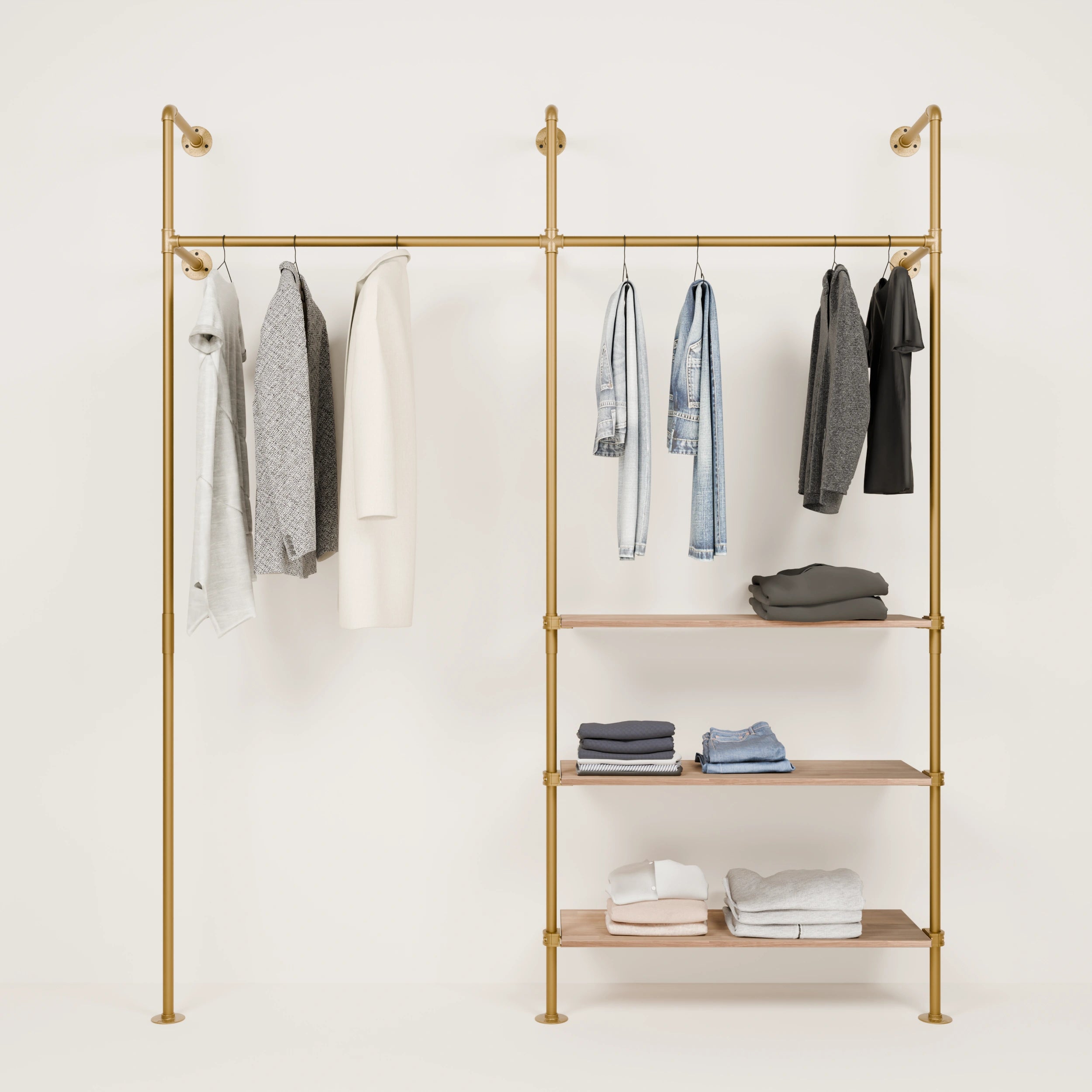 KIM 2 OAK – 3 shelves | gold