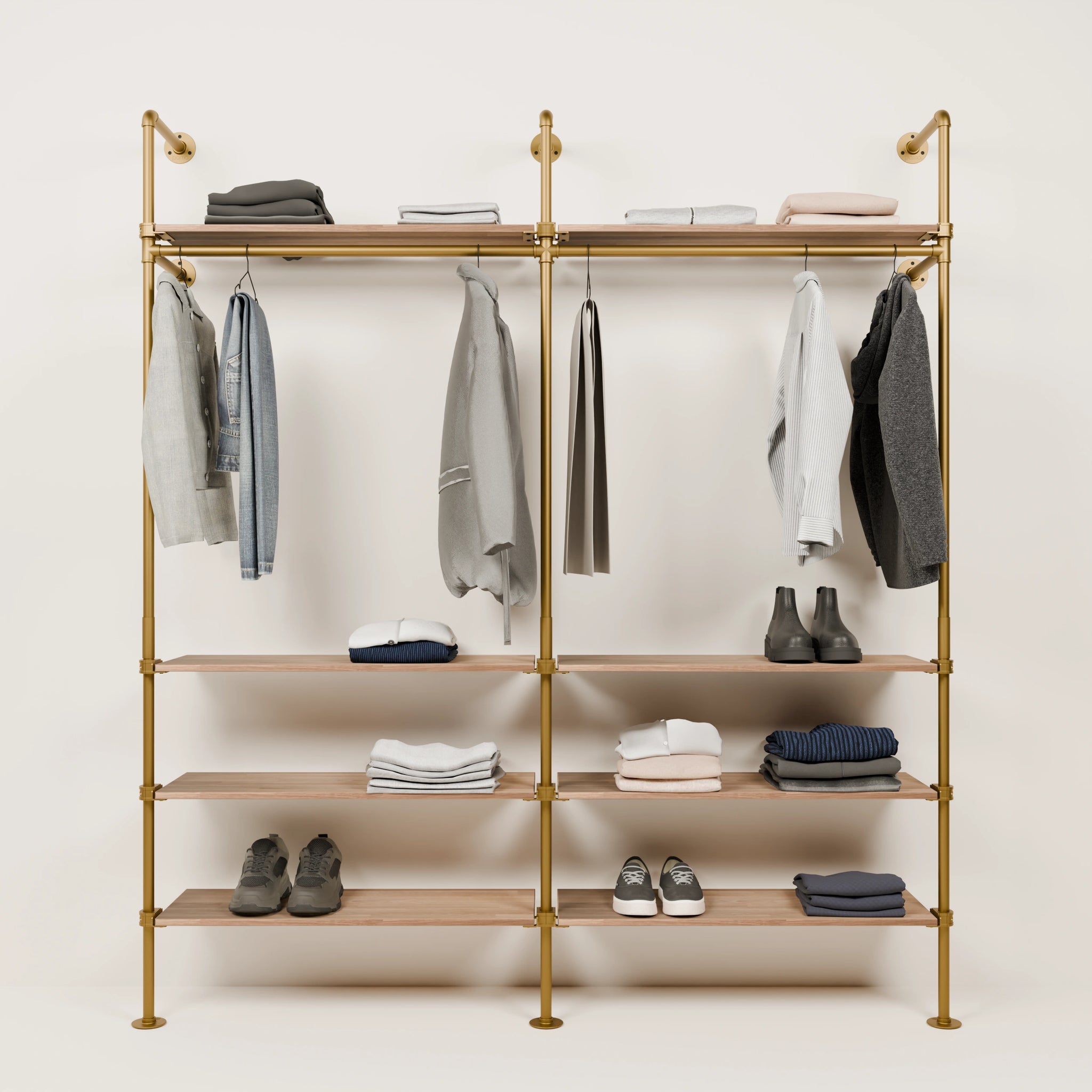 KIM 2 OAK – 8 shelves | gold