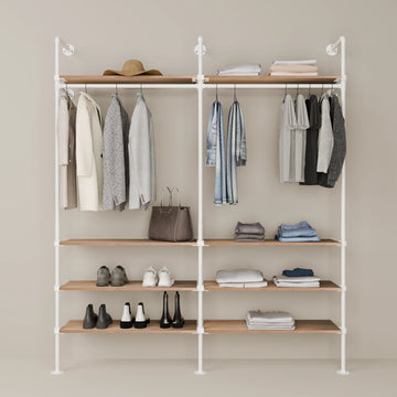 KIM 2 OAK – 8 shelves | white