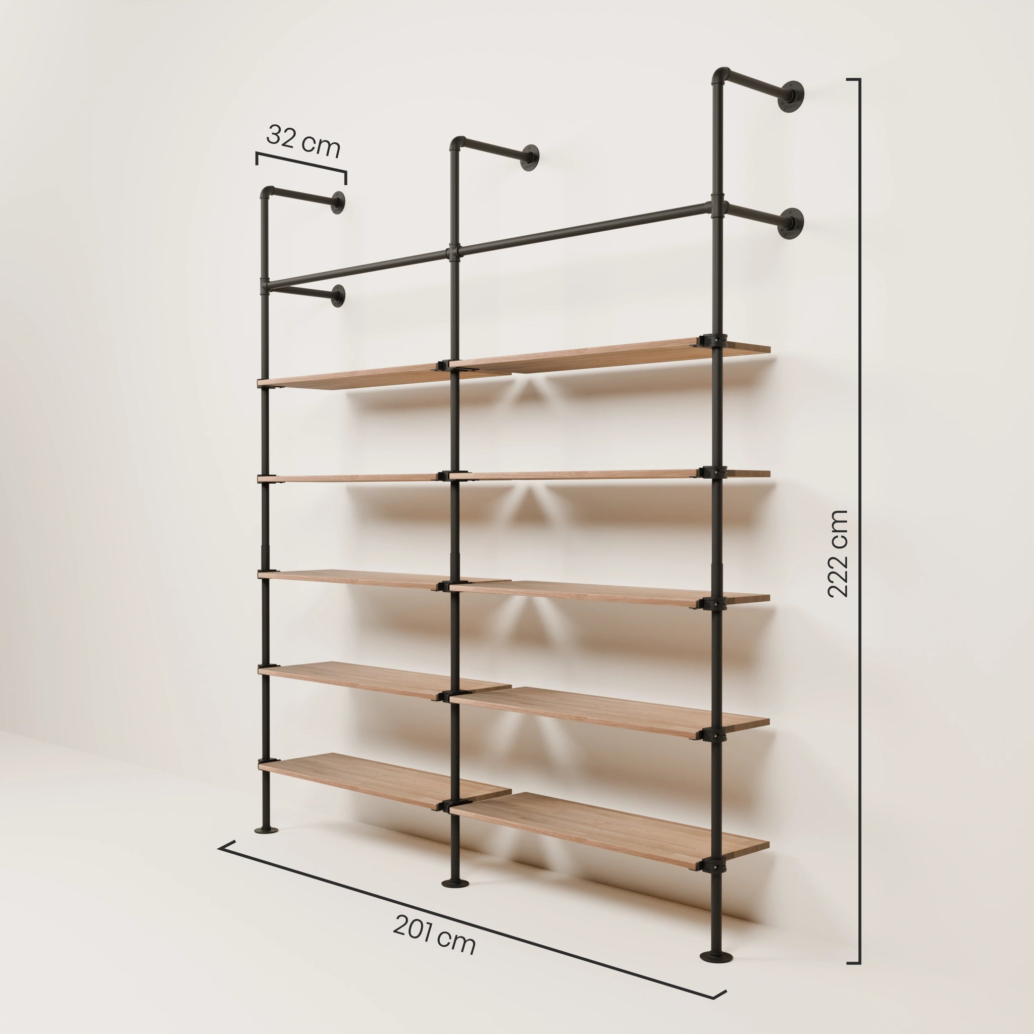 KIM 2 OAK – 10 shelves