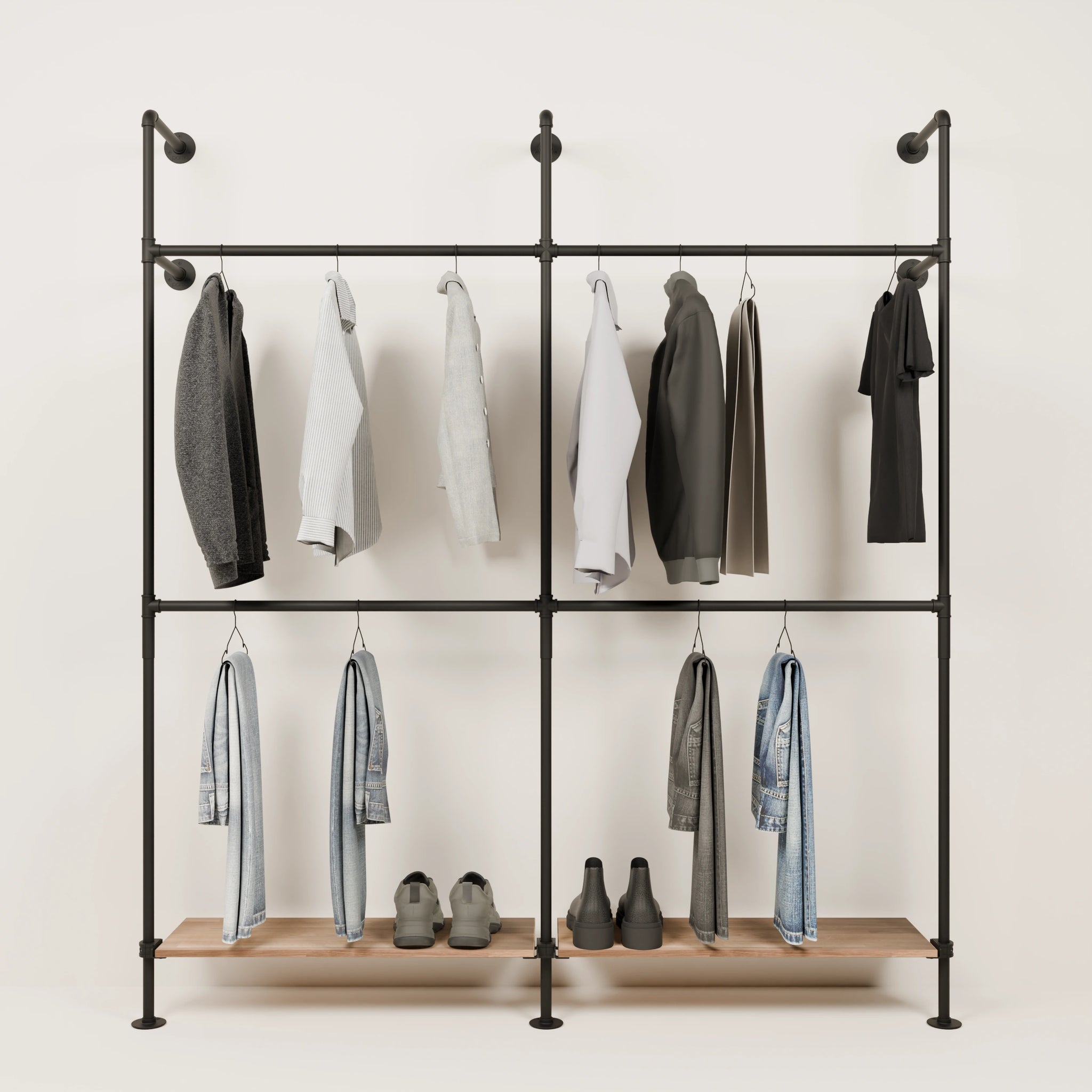 KIM DOUBLE 2 OAK – 2 hylder i bunden