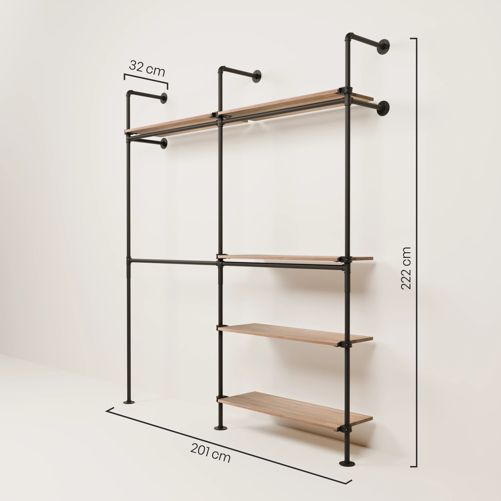 KIM DOUBLE 2 OAK – 5 shelves