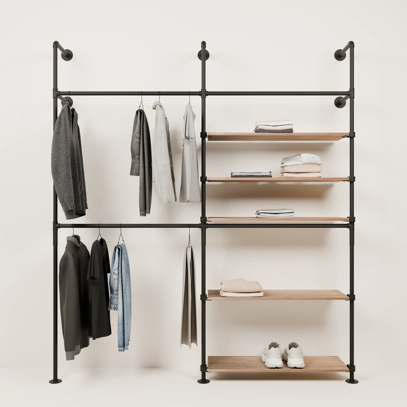 KIM DOUBLE 2 OAK – 5 hylder til højre