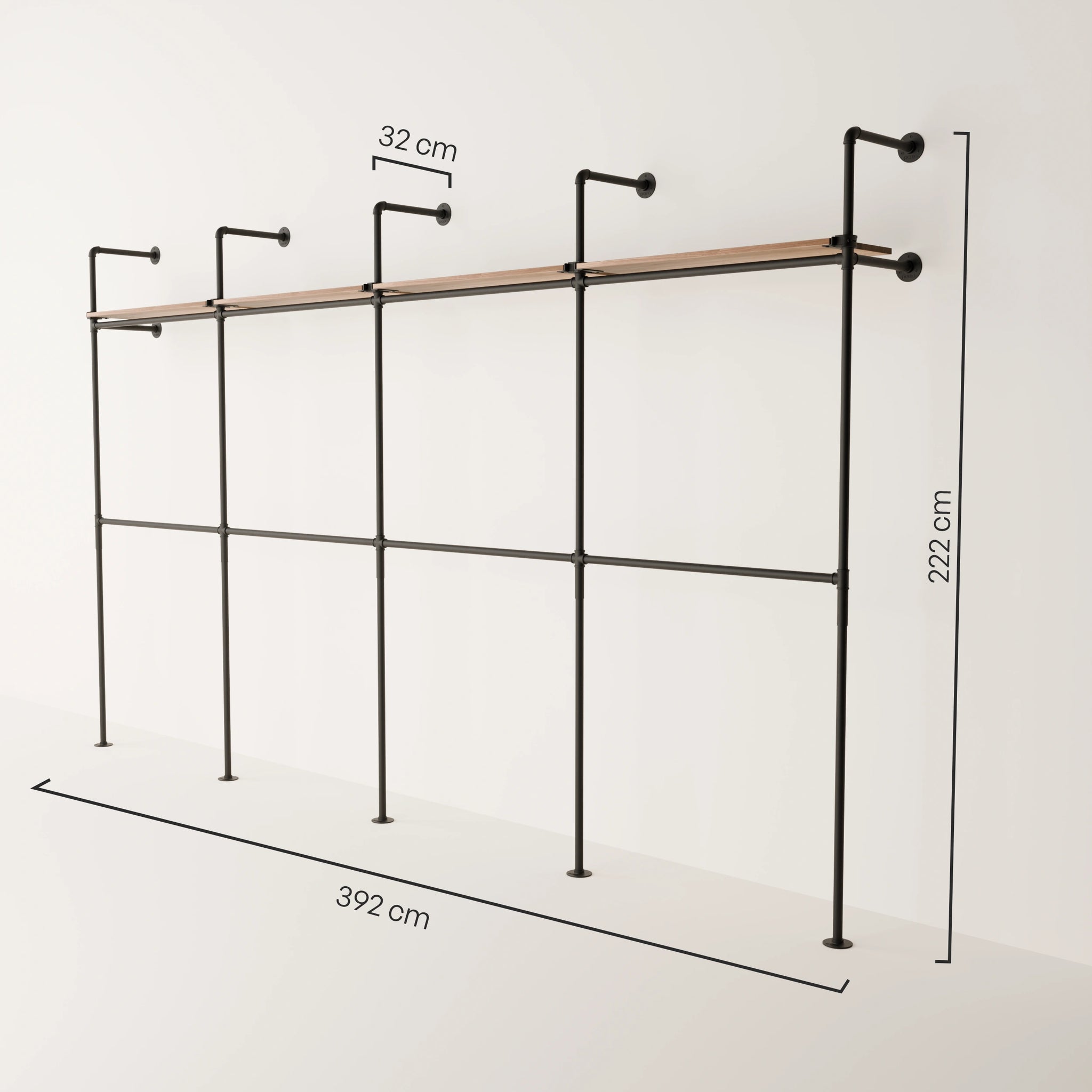 KIM DOUBLE 4 OAK –  4 shelves