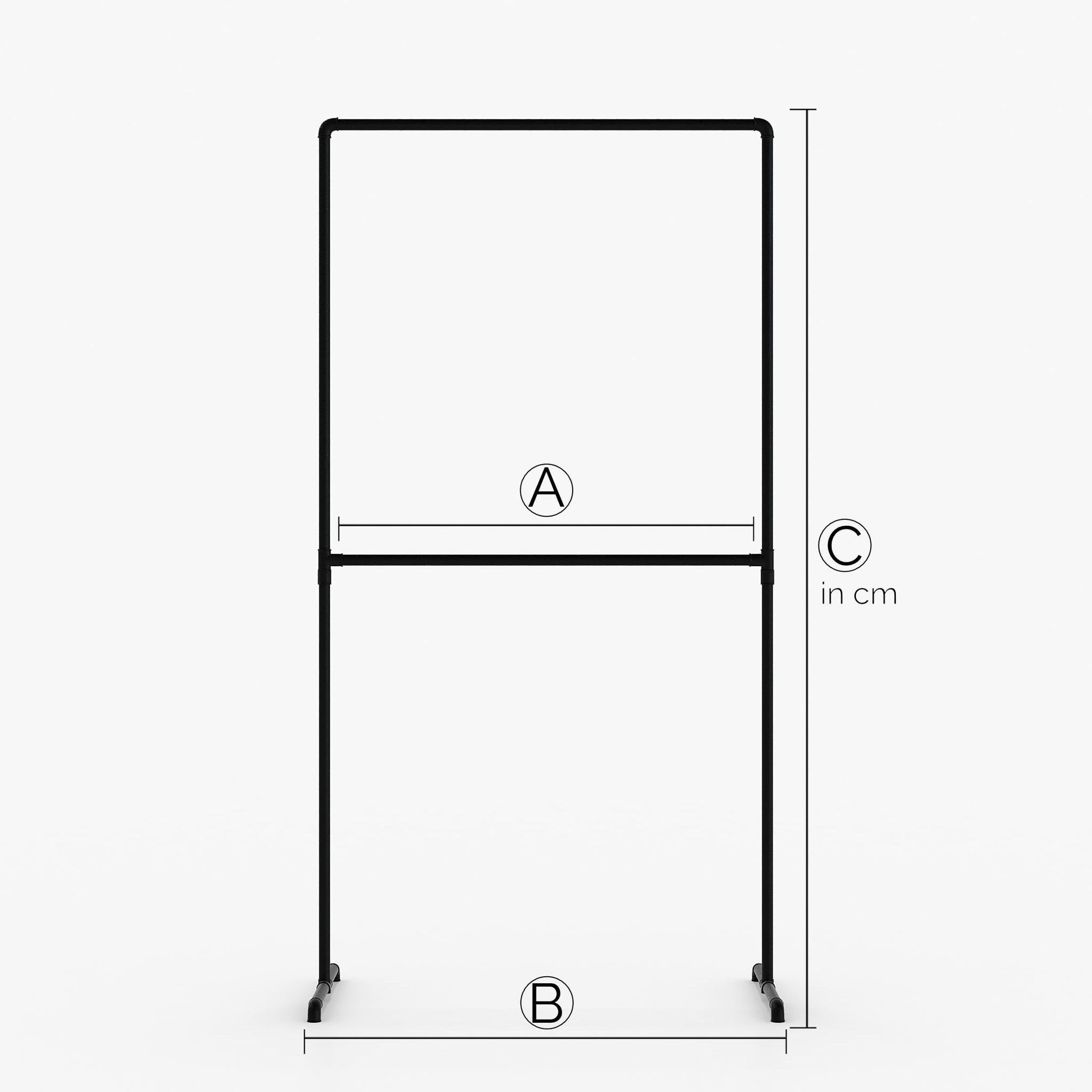 Sur mesure – LAS – Portemanteau Industriel | Design Industriel | Tubes noirs