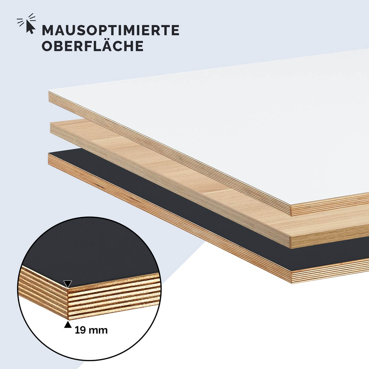 Tischplatte höhenverstellbarer Schreibtisch